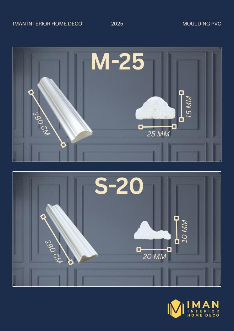 wallmoulding-pvc M-25 & S-20